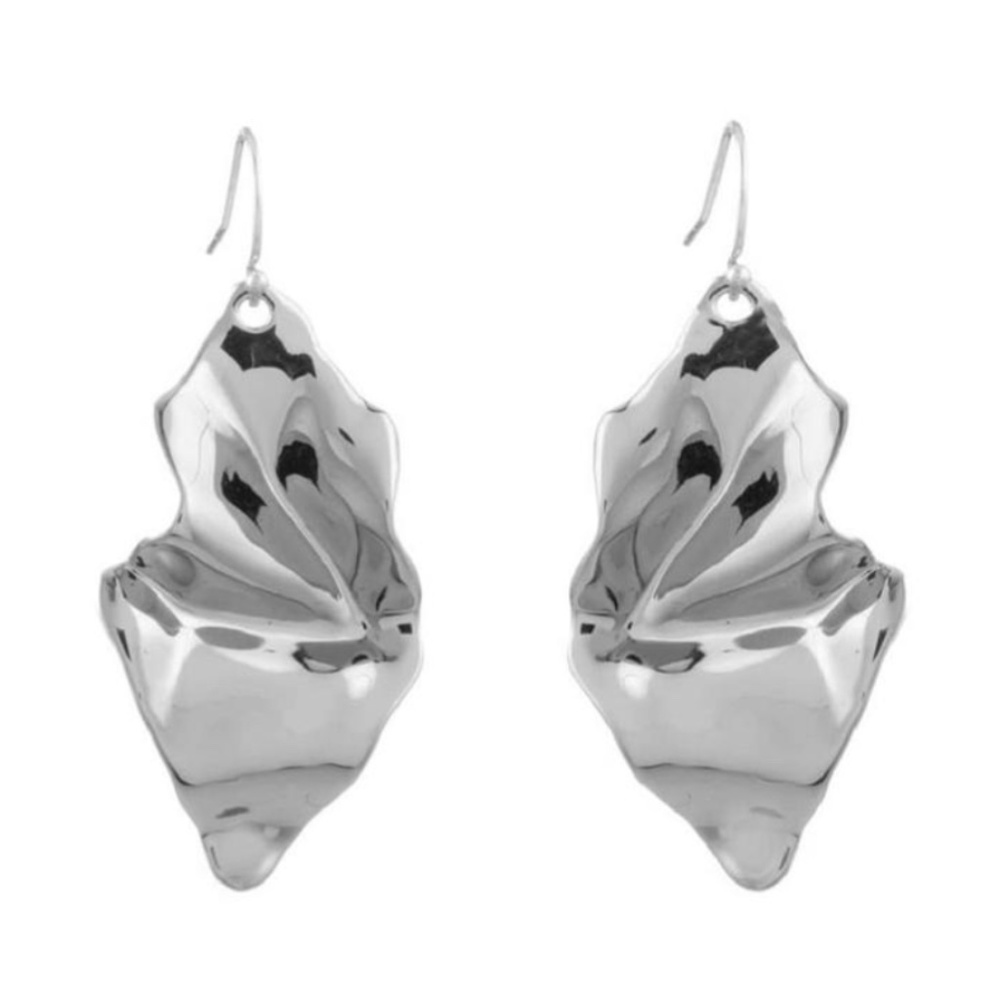 Alexis Bittar Silver Sculptural Drop Earrings